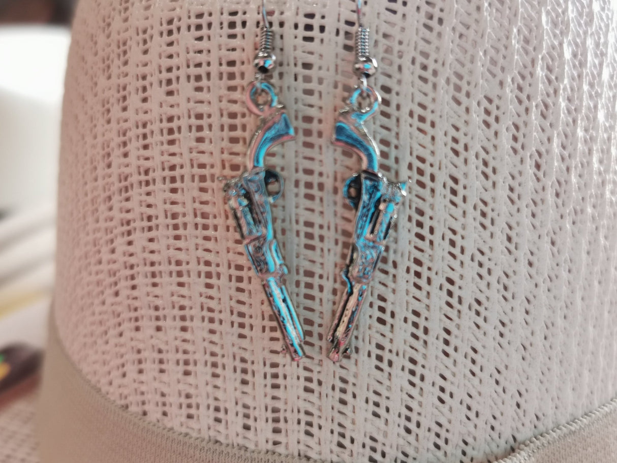 Aretes tipo pendientes modelo revolver - Tiendacharra.com - Bodega Tienda Charra