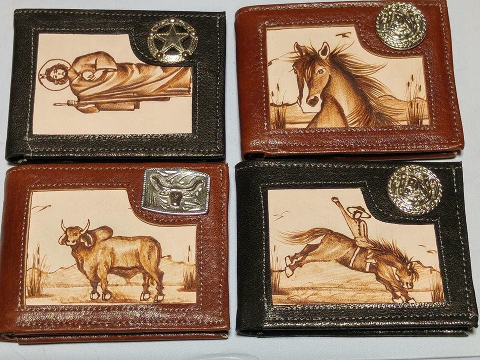 Billetera charra pirograbada - Tiendacharra.com - Bodega Tienda Charra
