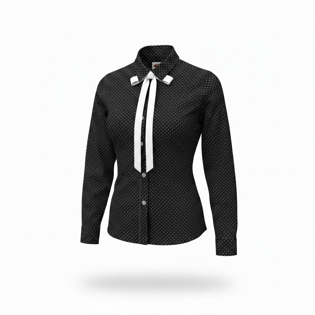 Blusa Vaquera de Dama Yellowstone SDY006 Puntos Negros - Tiendacharra.com - Bodega Tienda Charra