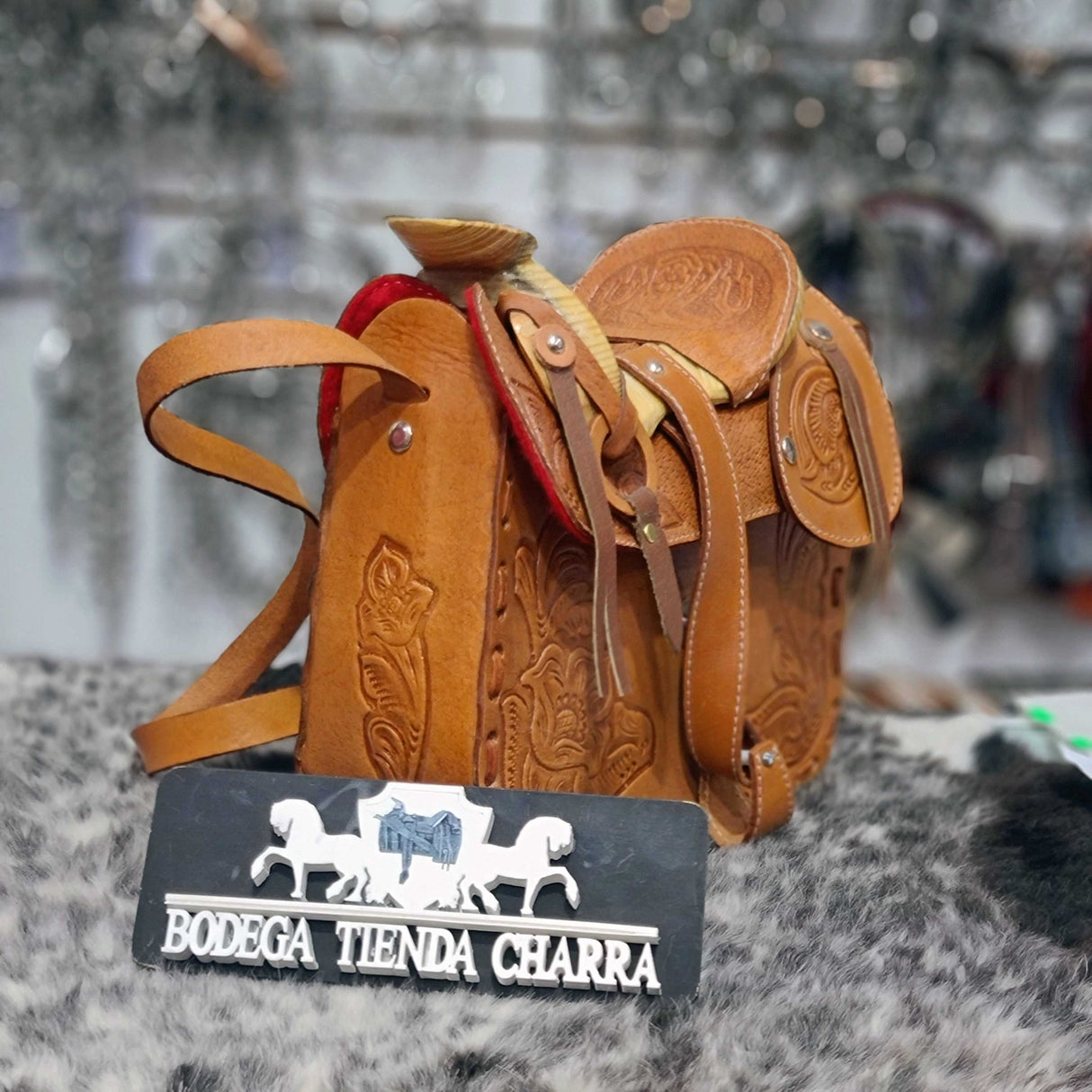 Bolsa modelo silla charra color Miel - Tiendacharra.com - Bodega Tienda Charra