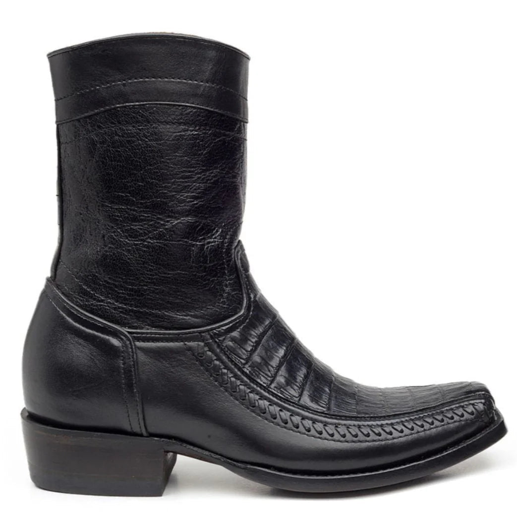 Bota Moderna piel exotica piel Caiman negra mod Diego 02 - Tiendacharra.com - Bodega Tienda Charra