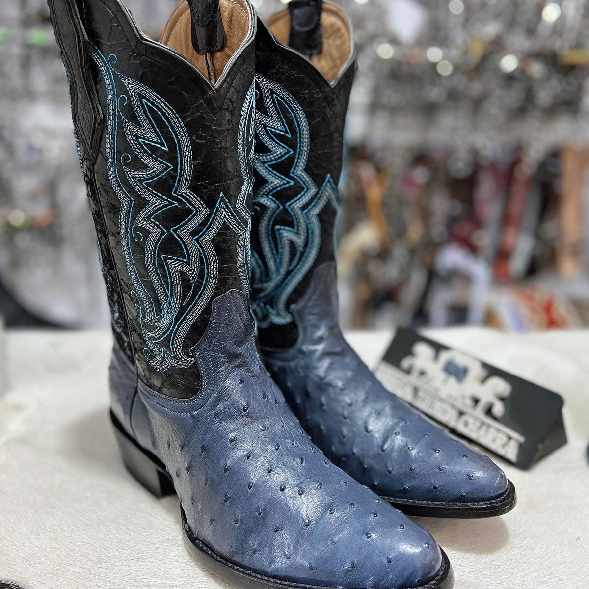 Botas Avestruz Zapatos Cuadra De Avestruz Avestruz Negras Botas De