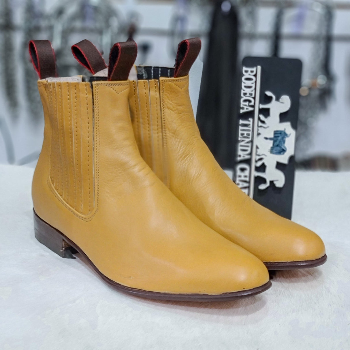 Botín charro en piel color madera - Tiendacharra.com - Bodega Tienda Charra