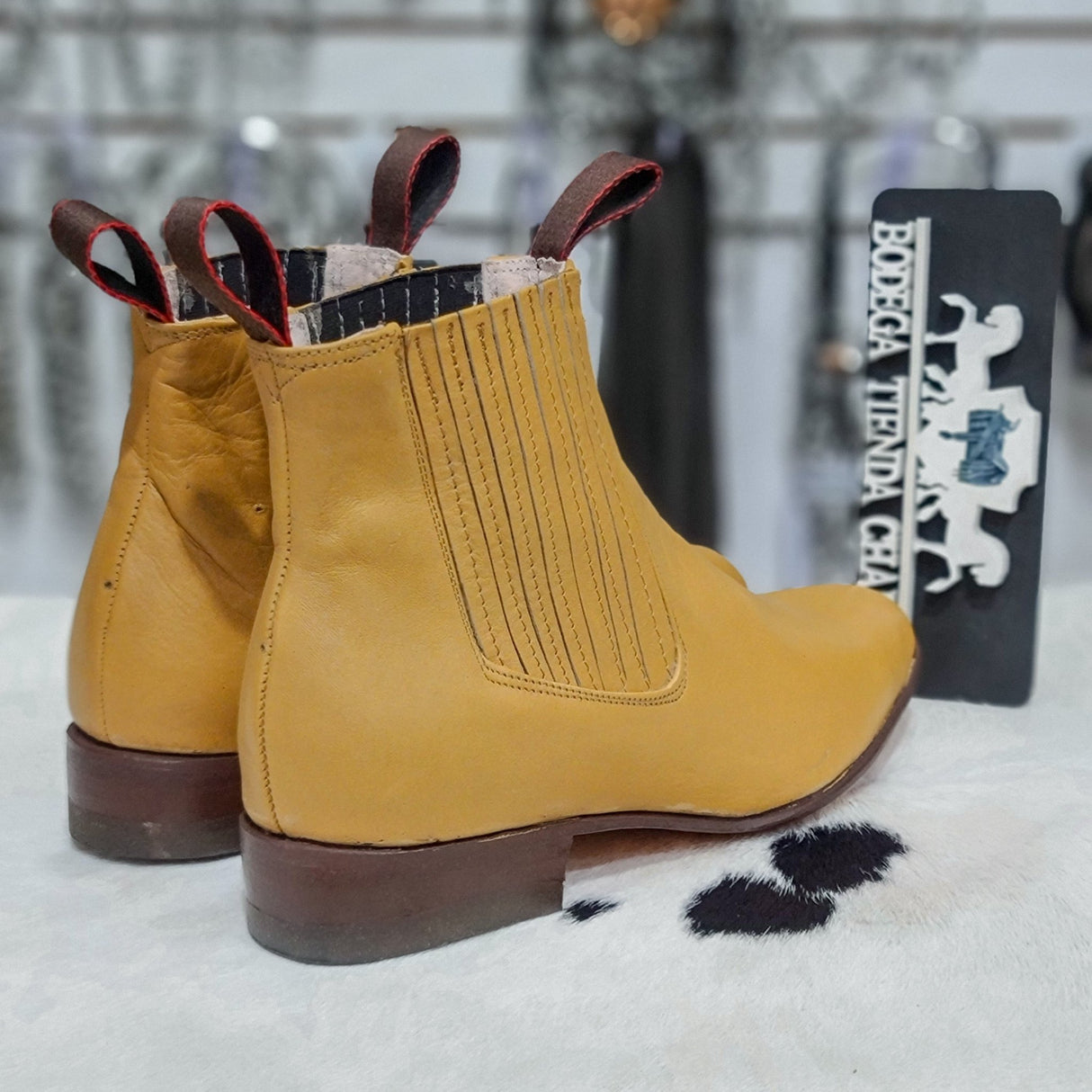 Botín charro en piel color madera - Tiendacharra.com - Bodega Tienda Charra