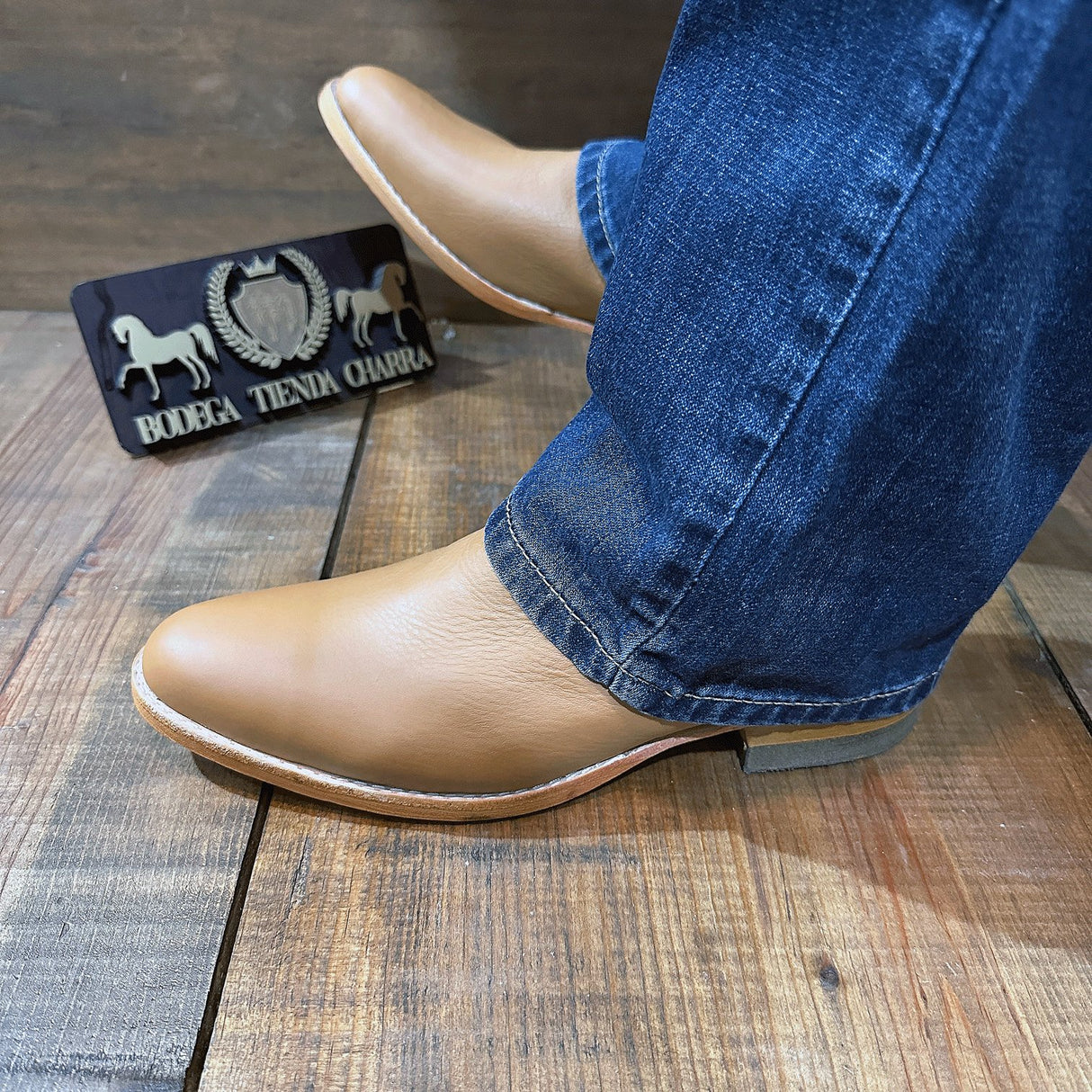 Botín charro suela volada (color madera) - Tiendacharra.com - Bodega Tienda Charra