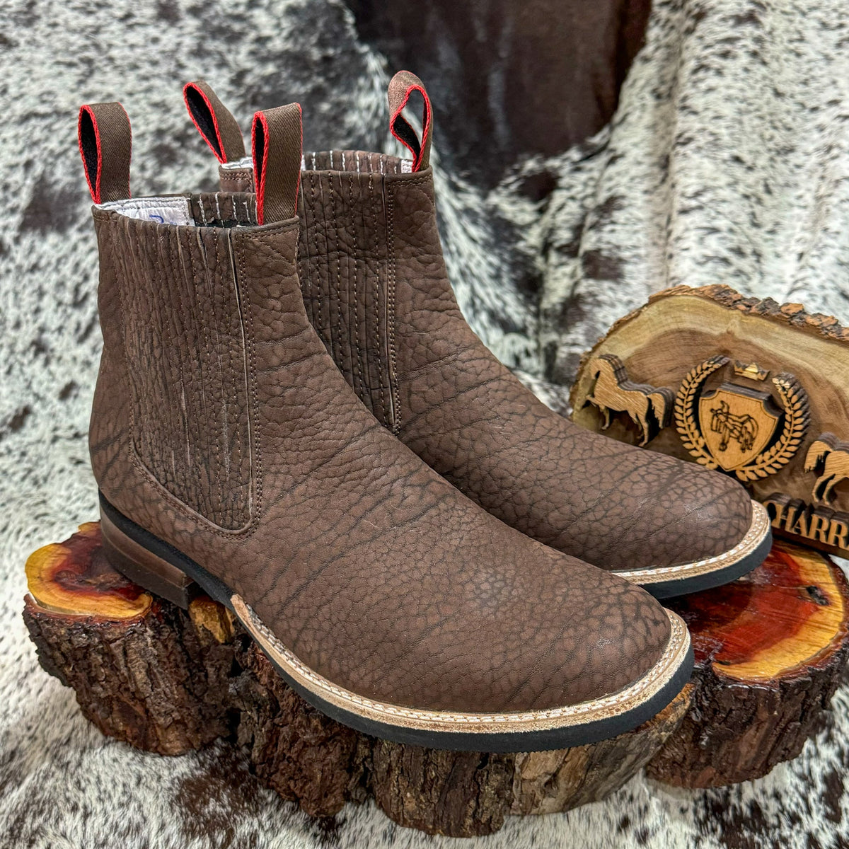 Botas de Trabajo de Cuello de Toro Horma Rodeo Color Miel GEN