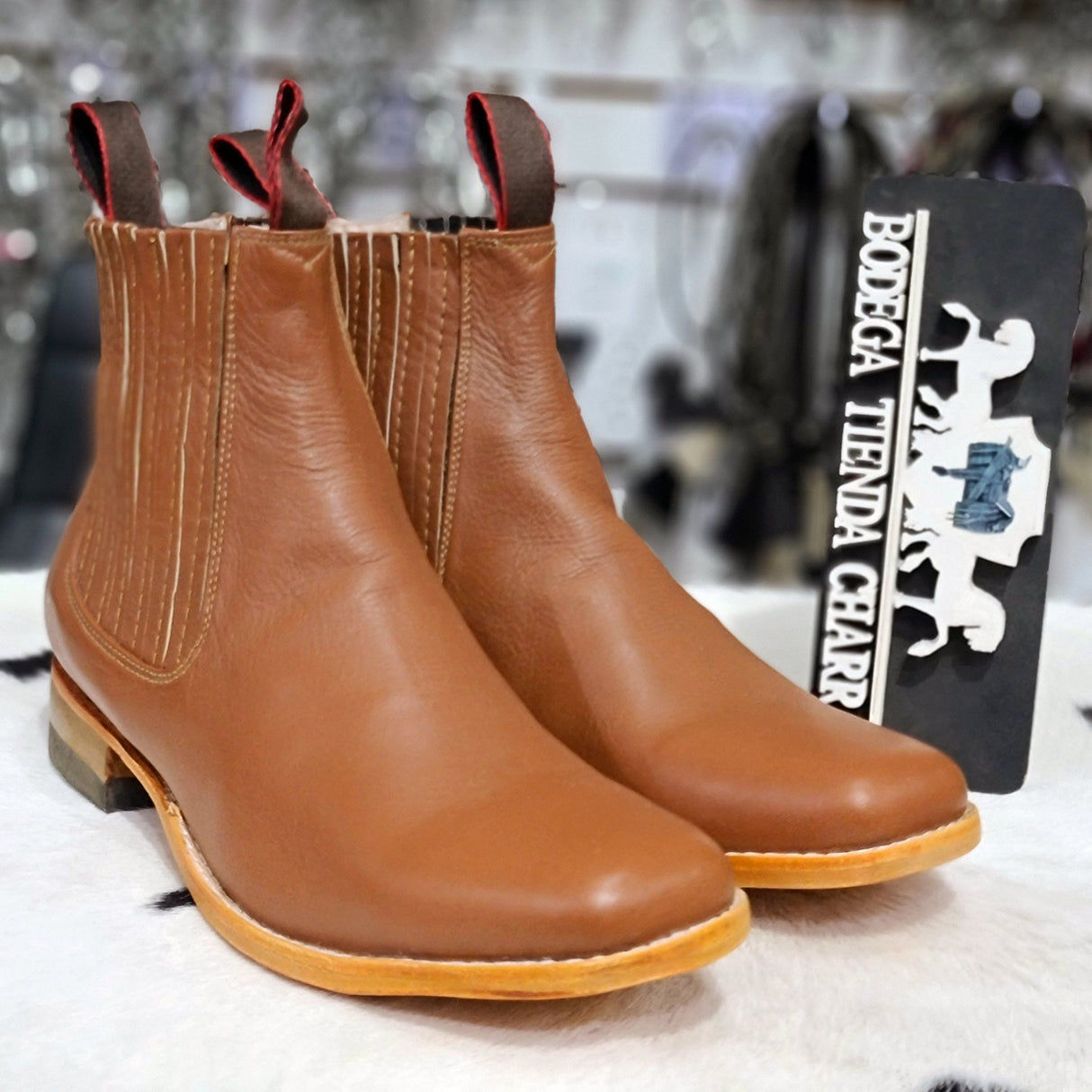 Botin horma de pato, color piel Graso claro - Tiendacharra.com - Bodega Tienda Charra