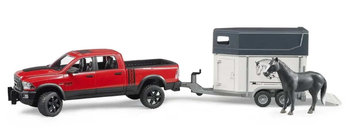 Camioneta RAM con traila y caballo BRUDER - Tiendacharra.com - Bodega Tienda Charra