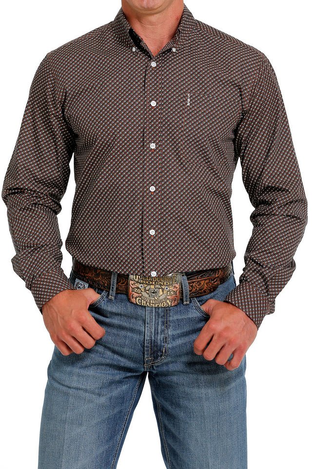 Camisa Cinch Cafe MTW1347082 BRN - Tiendacharra.com - Bodega Tienda Charra