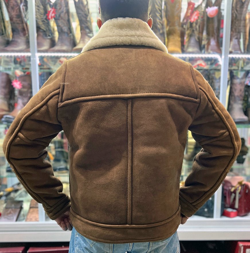 Chamarra Malboro corta de piel de borrego (natural) - Tiendacharra.com - Bodega Tienda Charra