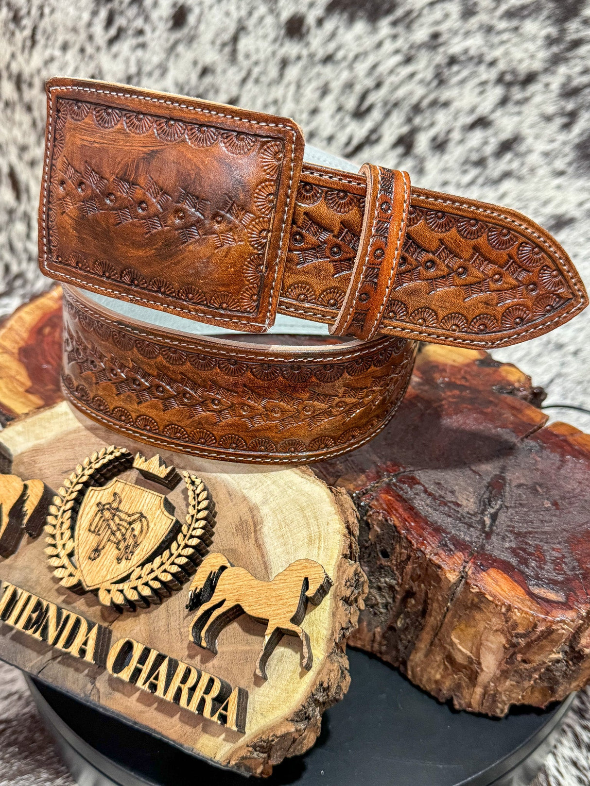 Cinto cincelado petatillo CNCPT02 - Tiendacharra.com - Bodega Tienda Charra