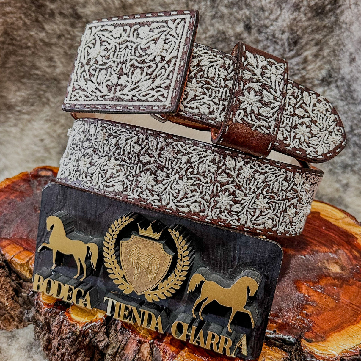 Cinto en pita fina madreselva color chocolate - Tiendacharra.com - Bodega Tienda Charra