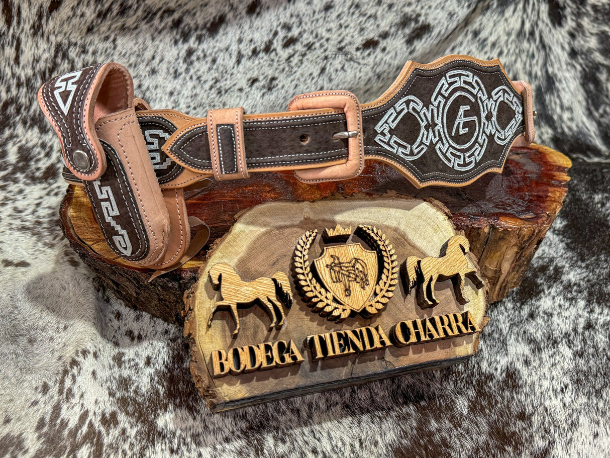 Cinto navajeado CNAN21 doble hebilla - Tiendacharra.com - Bodega Tienda Charra