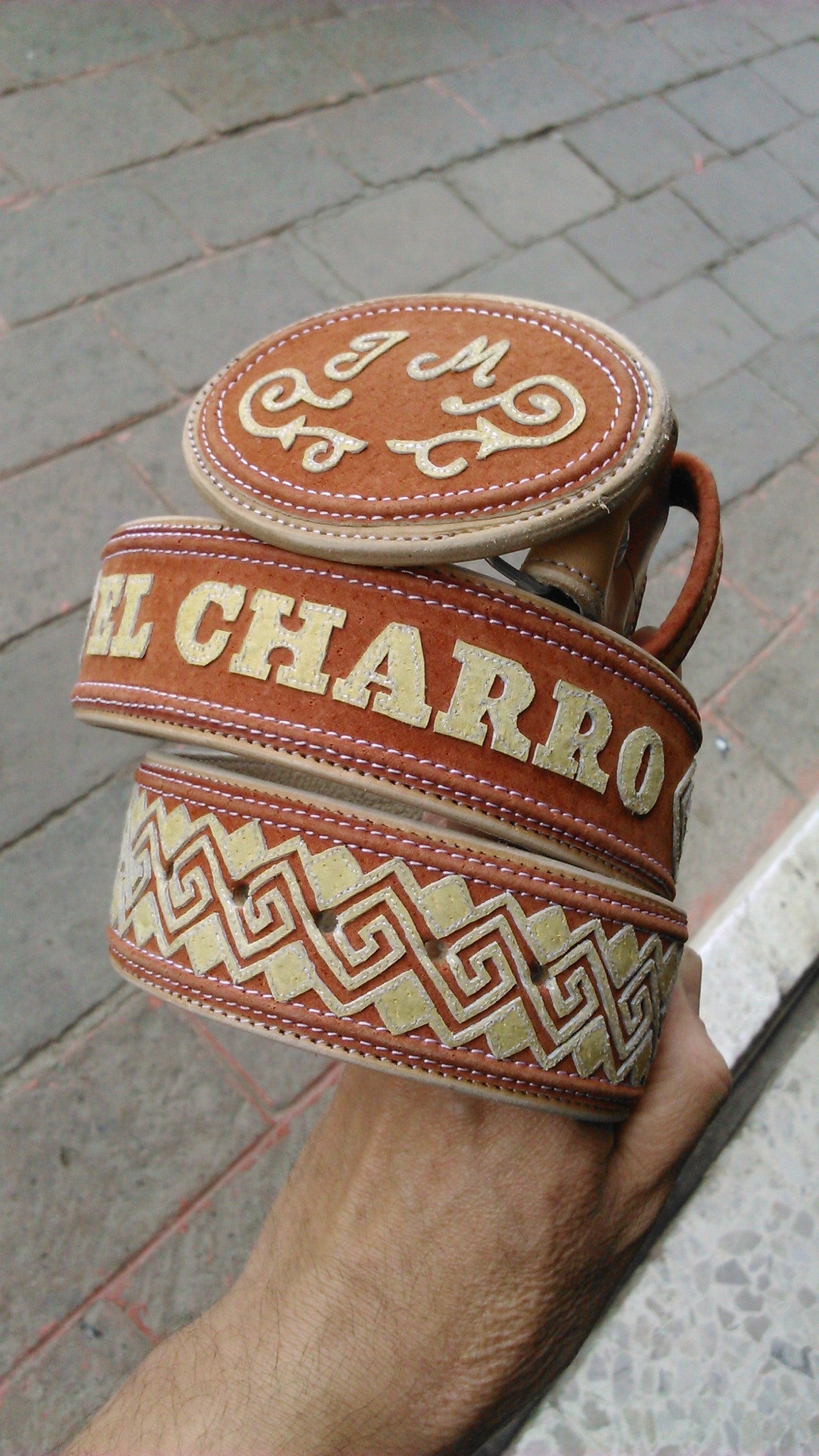 Cinto navajeado personalizado CNAN18 - Tiendacharra.com - Bodega Tienda Charra