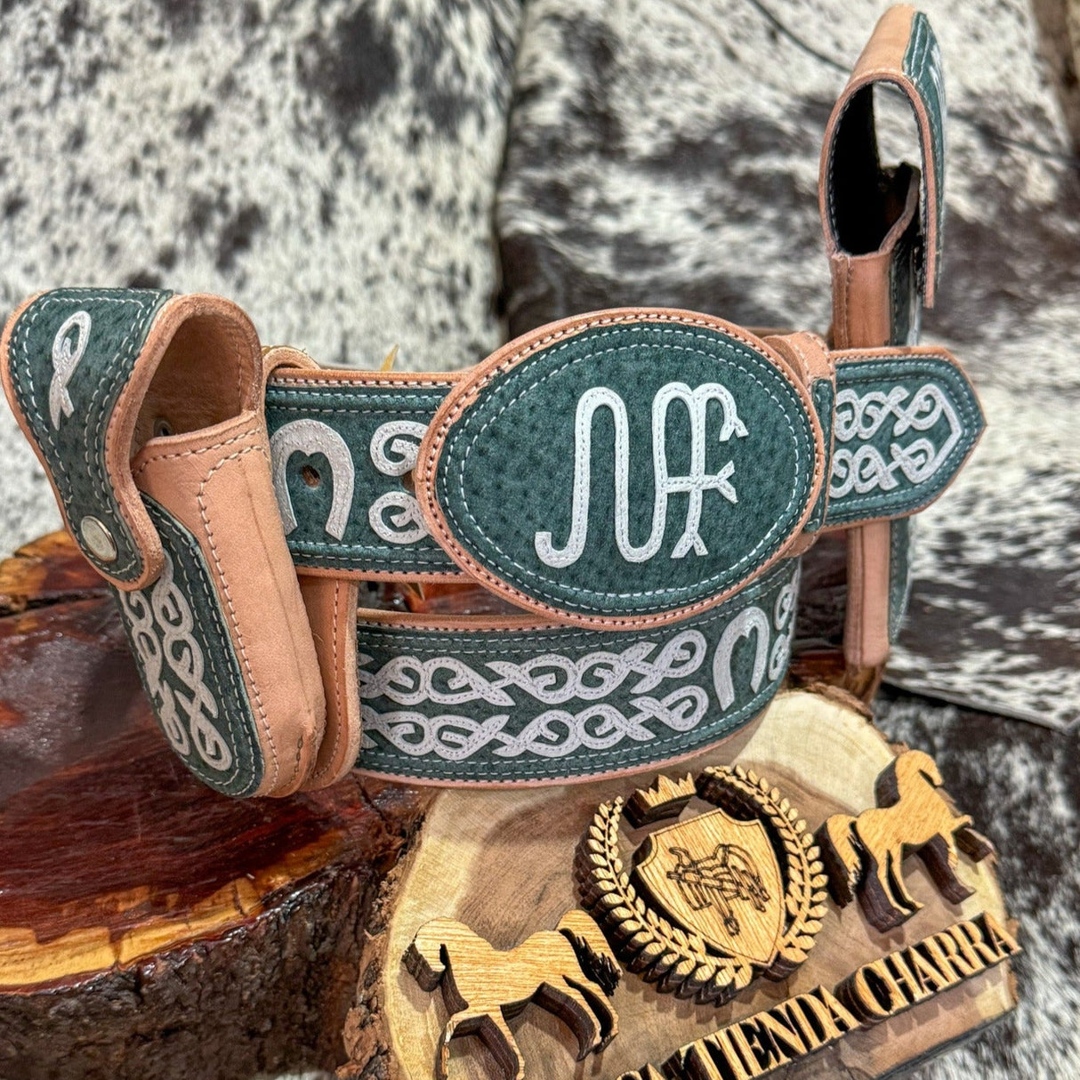 Cinto navajeado personalizado CNAN19 - Tiendacharra.com - Bodega Tienda Charra