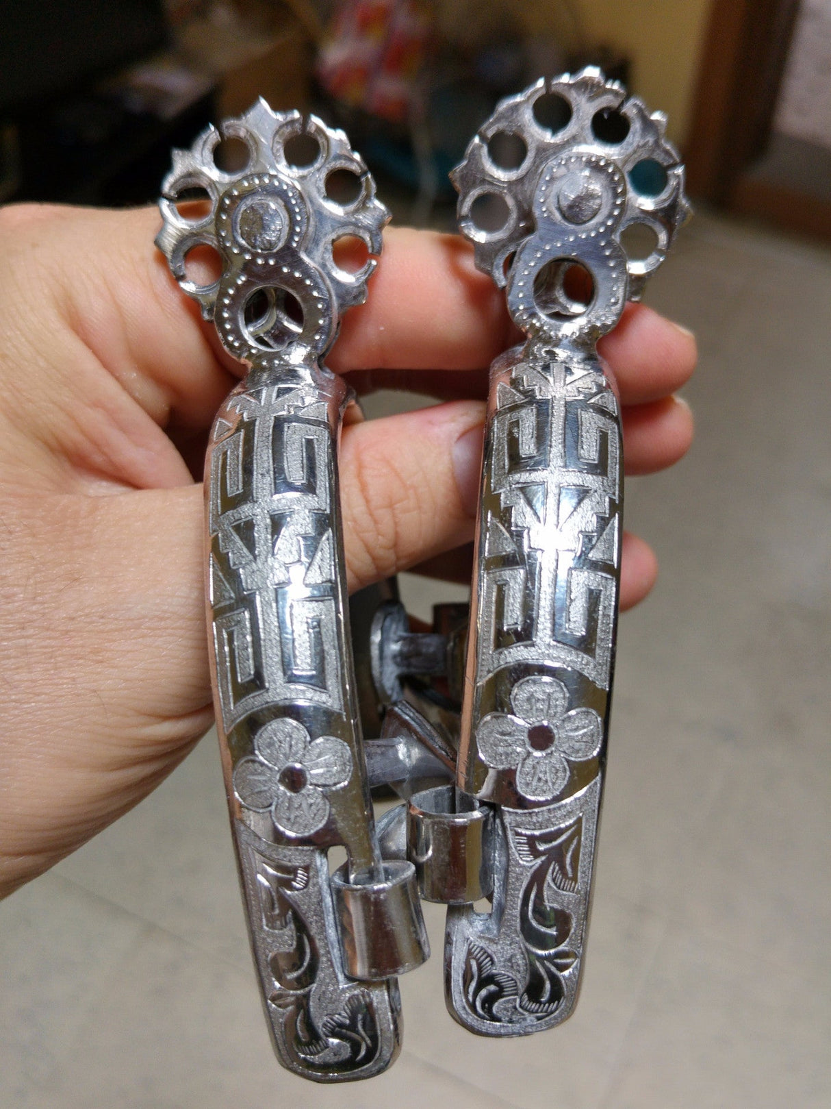 Espuela escaramuzera en acero inoxidable - Tiendacharra.com - Bodega Tienda Charra