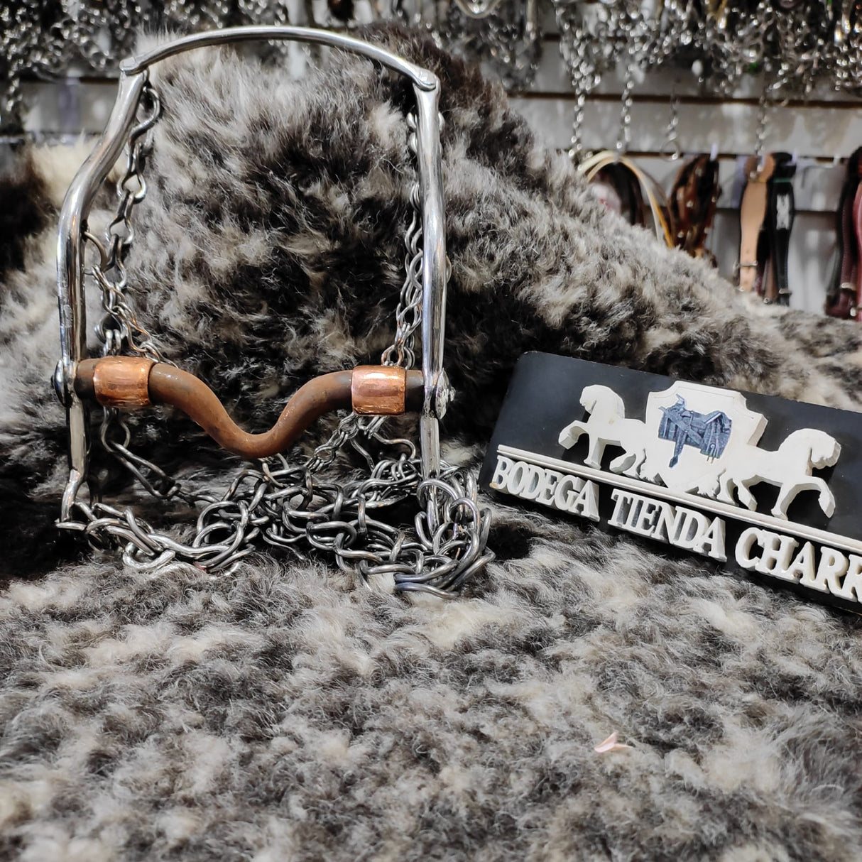 Freno charro con barriles, bocado oxidado - Tiendacharra.com - Bodega Tienda Charra