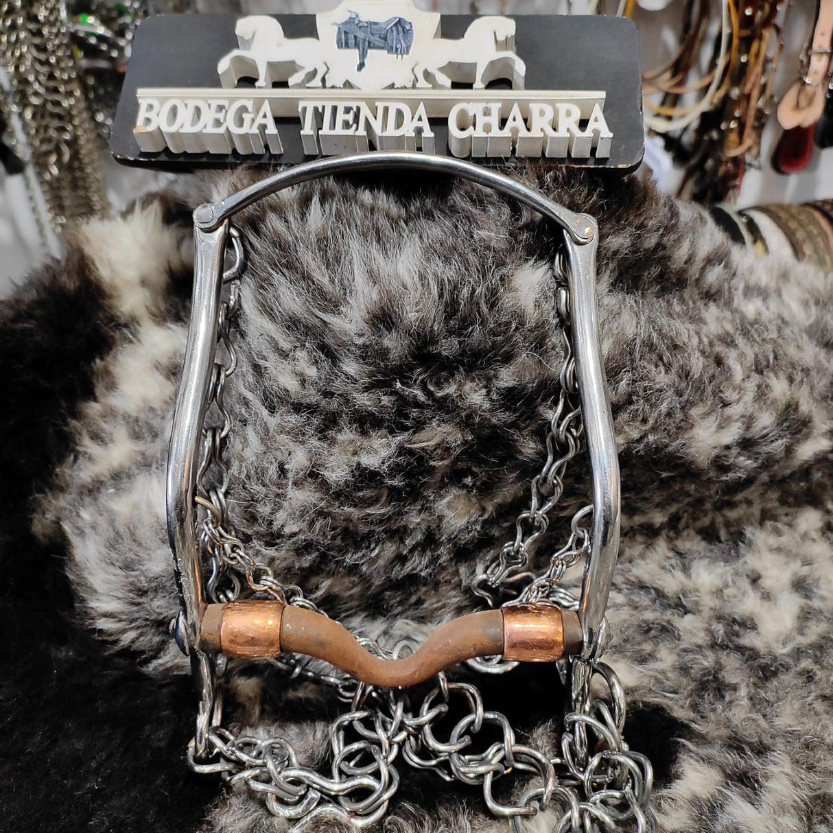 Freno charro con barriles, bocado oxidado - Tiendacharra.com - Bodega Tienda Charra