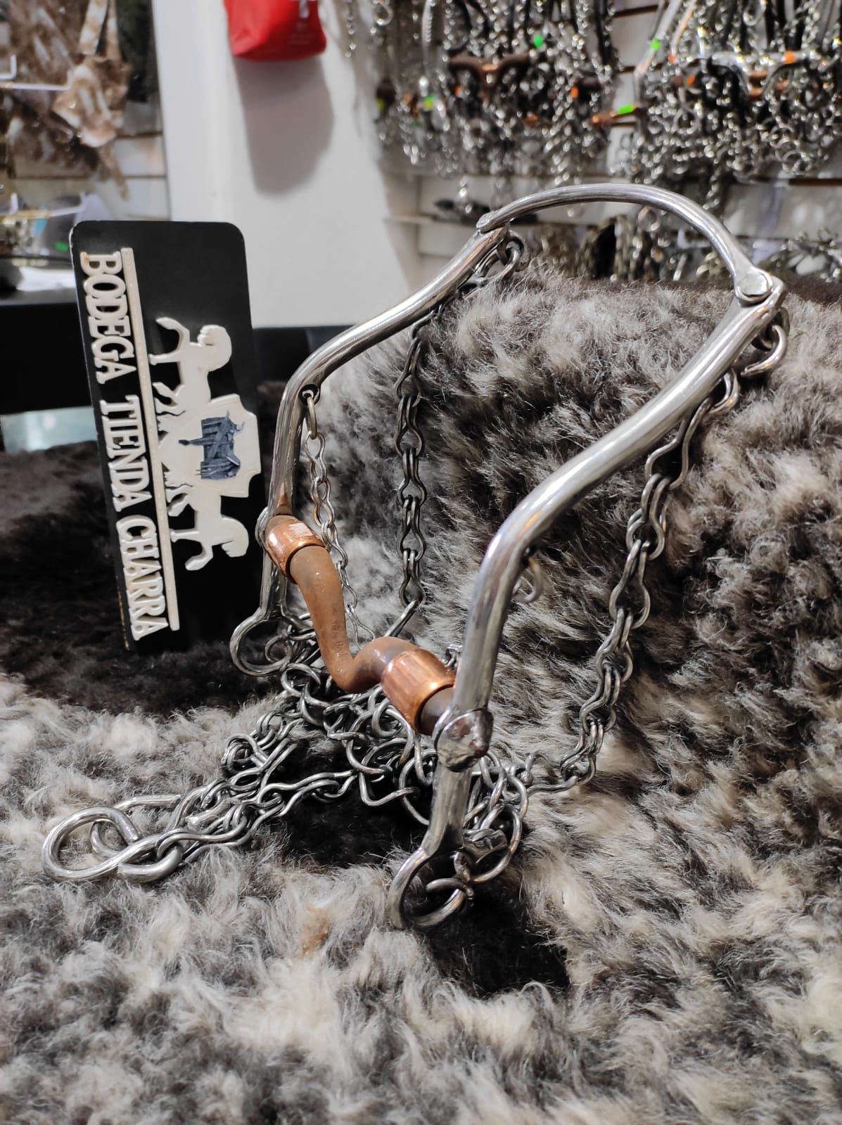 Freno charro con barriles, bocado oxidado - Tiendacharra.com - Bodega Tienda Charra