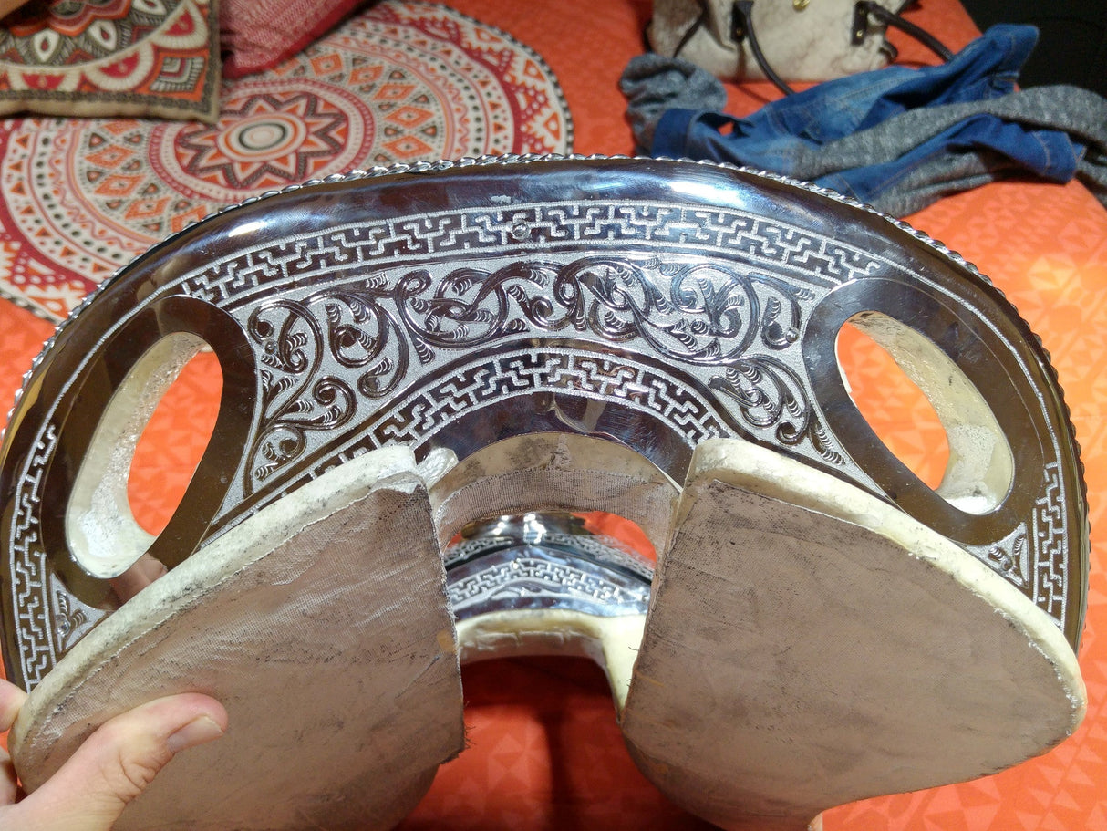 Fuste escarbado en acero inoxidable, clásico - Tiendacharra.com - Bodega Tienda Charra