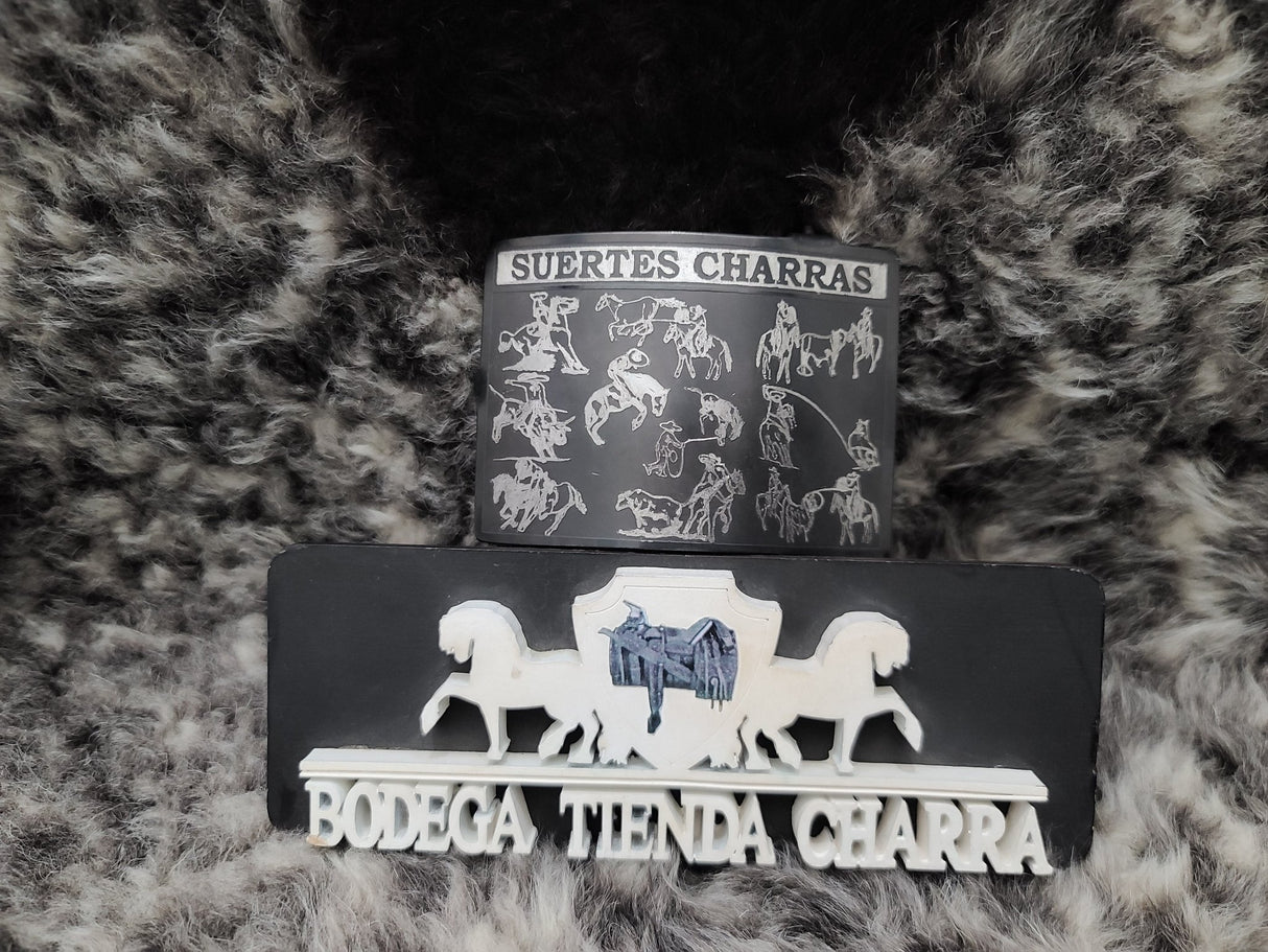 Hebilla acero inoxidable con tinta HCT0421 - Tiendacharra.com - Bodega Tienda Charra