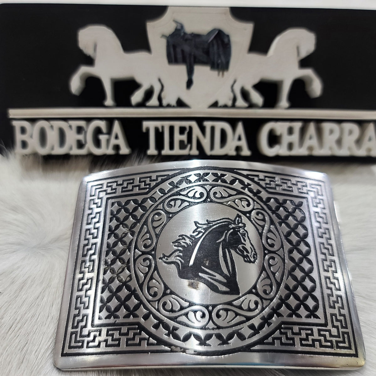 Hebilla Acero Stainless Steel Charro Belt Buckle main image 1
