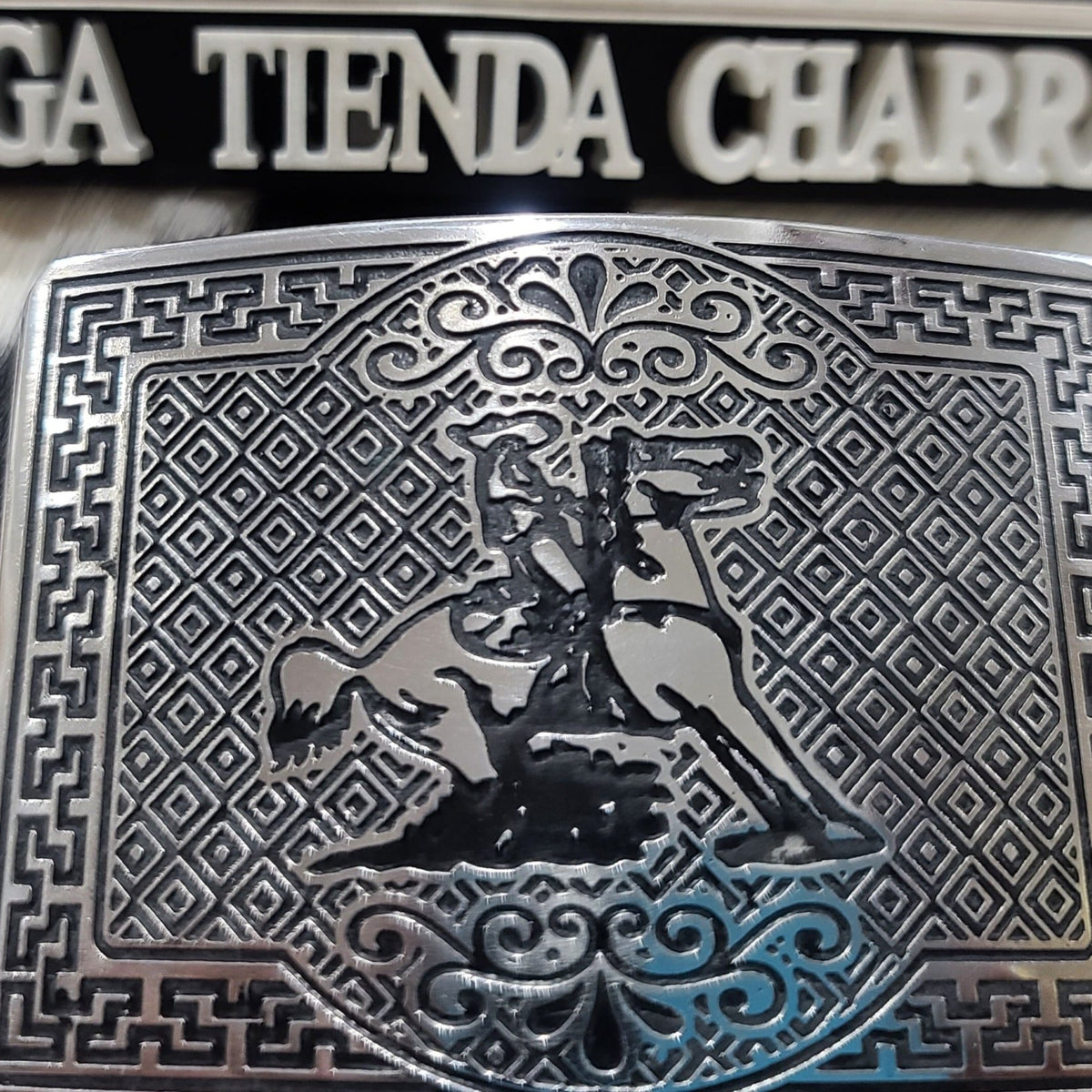 Hebilla Acero Stainless Steel Charro Belt Buckle