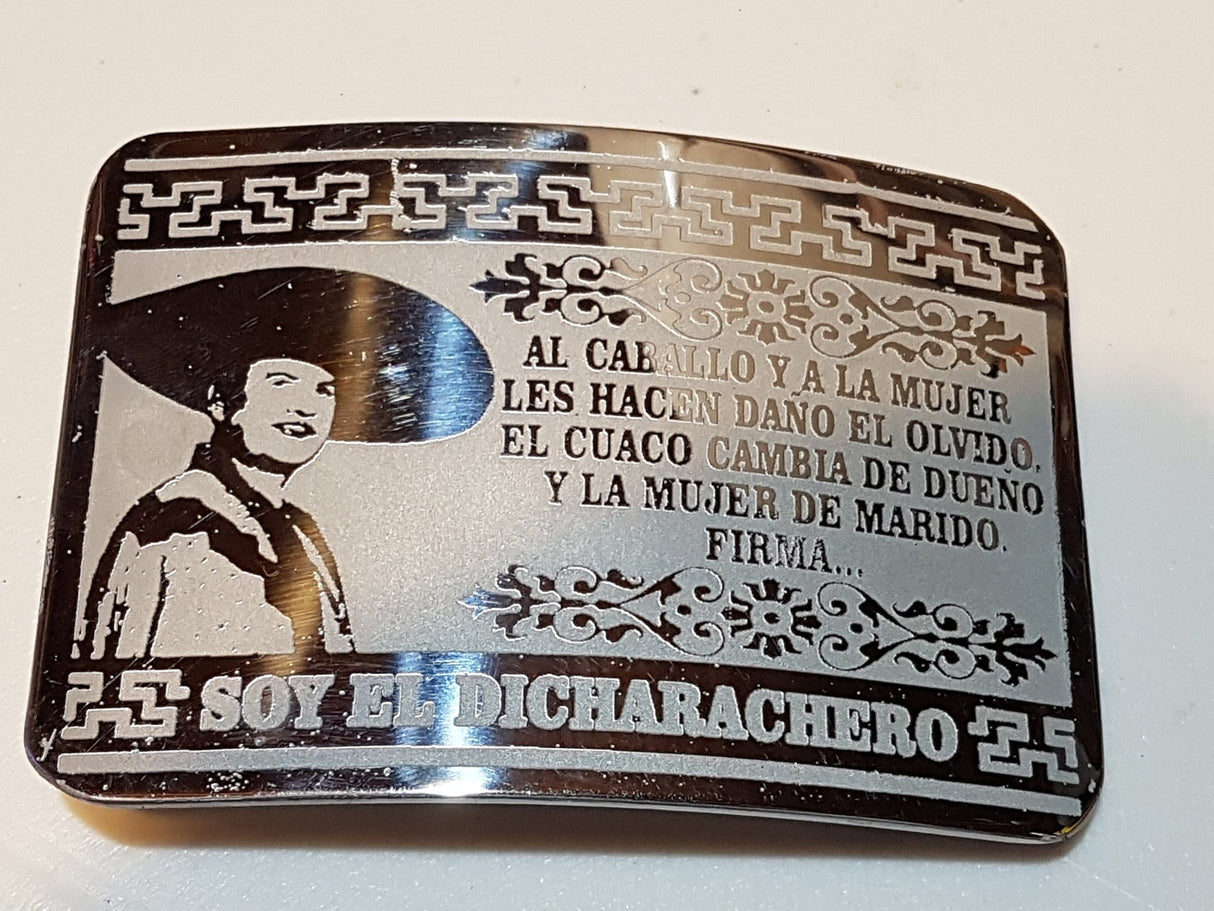 Hebilla acero inoxidable modelo Antonio Aguilar - Tiendacharra.com - Bodega Tienda Charra