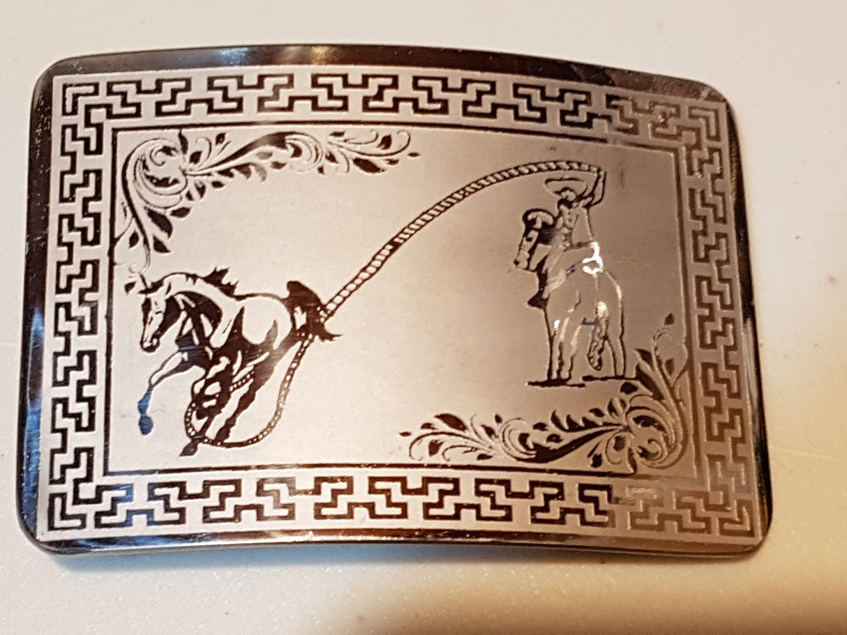 Hebilla acero inoxidable modelo Manganas a caballo - Tiendacharra.com - Bodega Tienda Charra