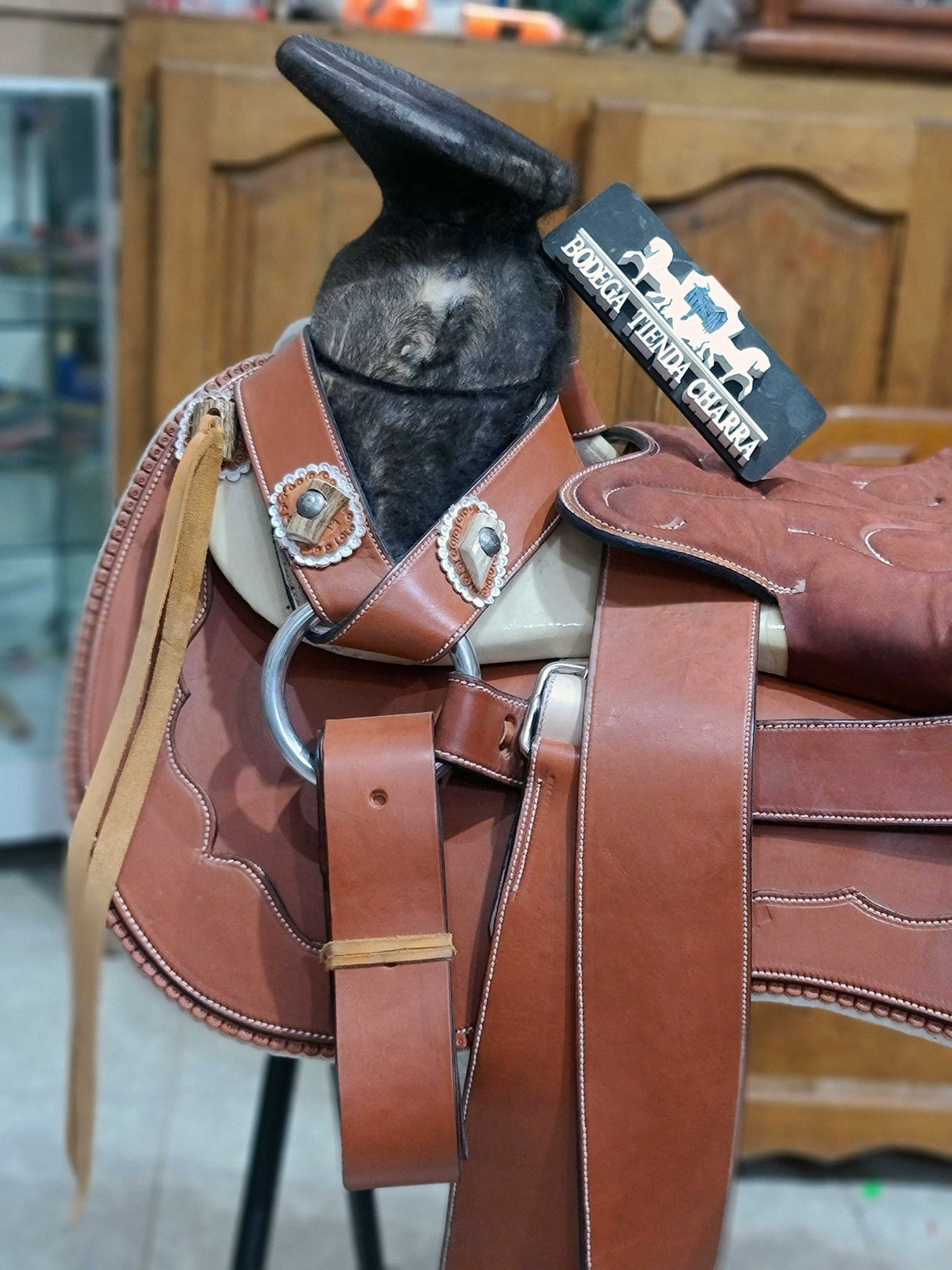 Montura charra media gala, fuste con surrón SCJA128 - Tiendacharra.com - Bodega Tienda Charra