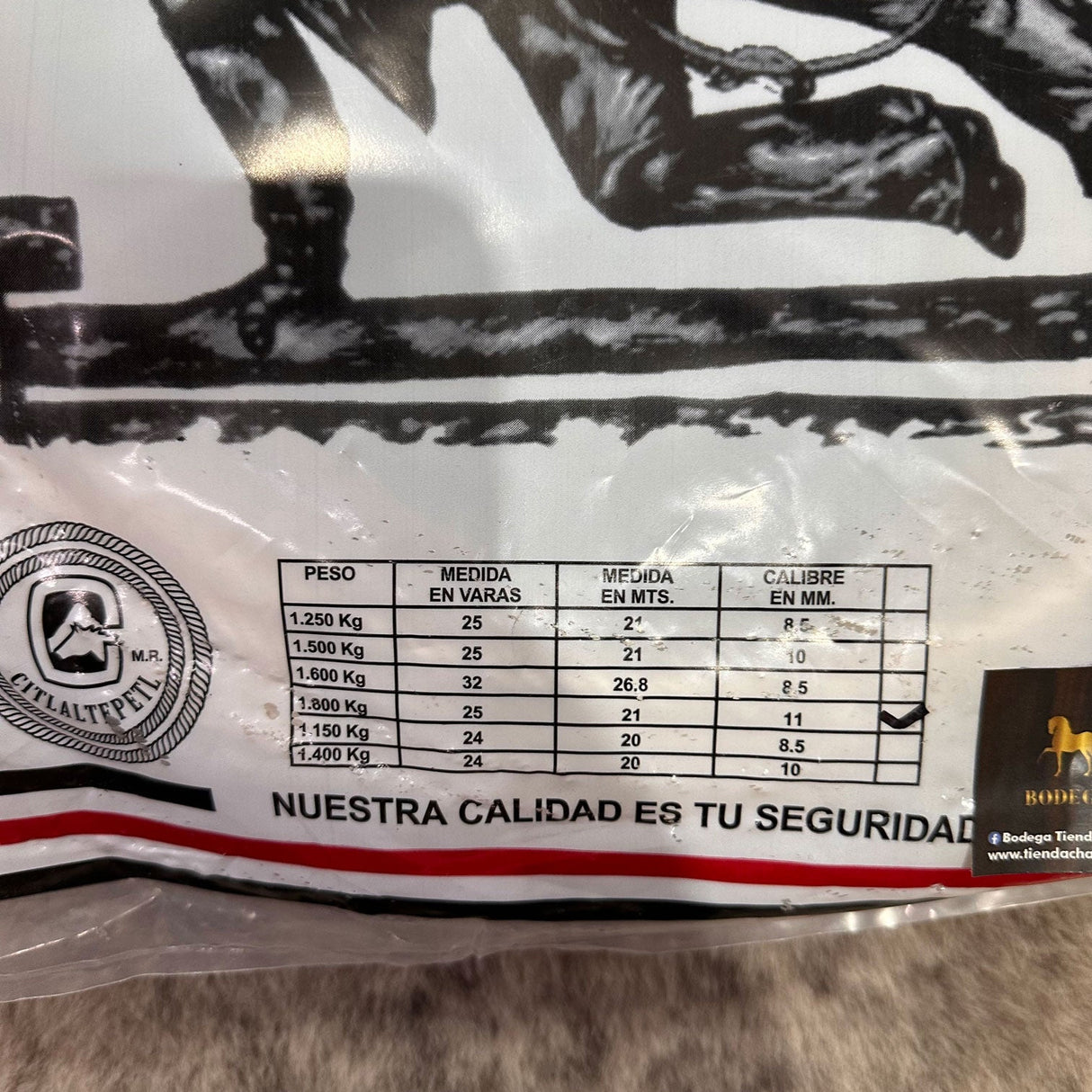 Reata Malboro (Proarte) - 21 y 26.8mts - Tiendacharra.com - Bodega Tienda Charra