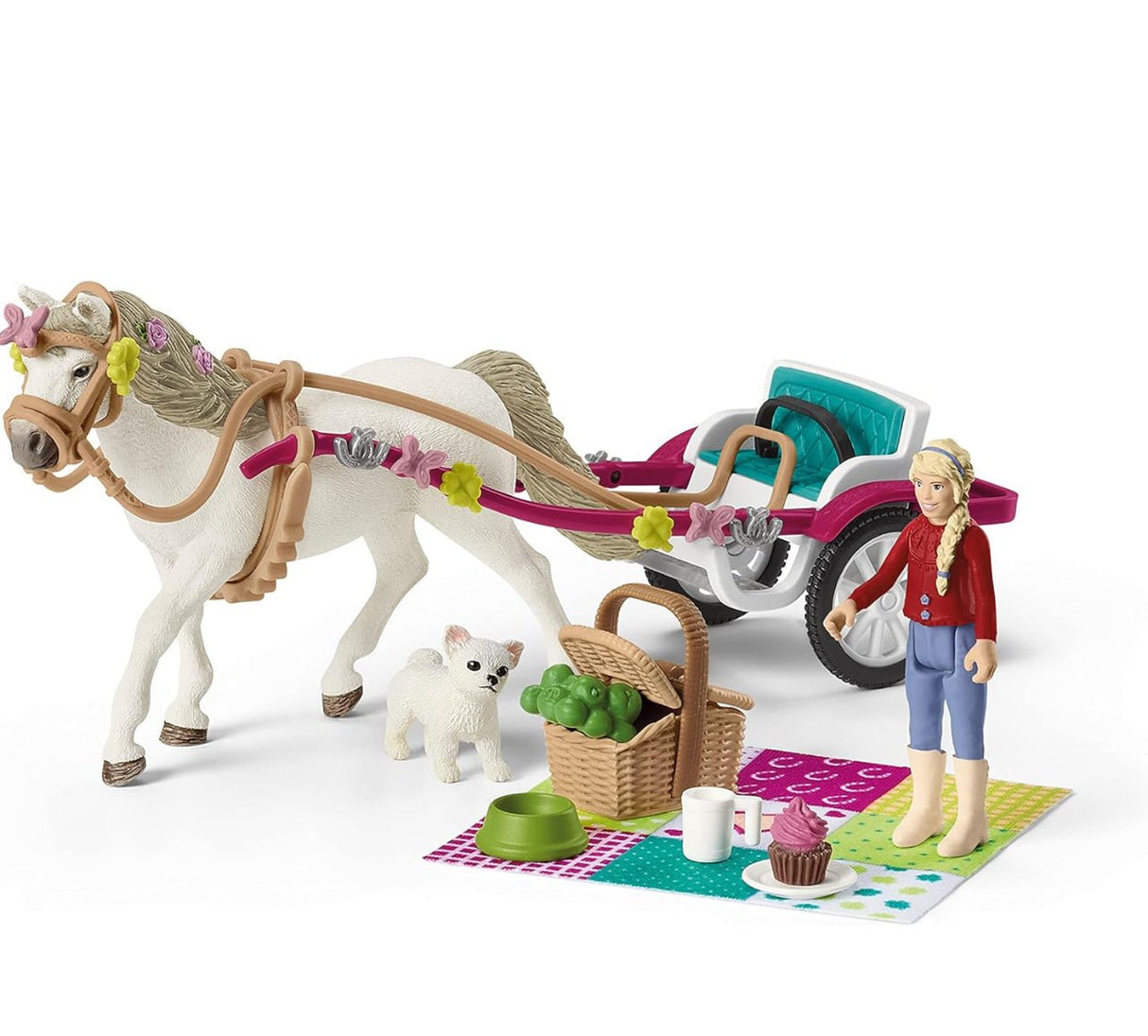 Schleich Horse Club, Juguetes para caballos para niñas y niños, juego de paseo en carruaje al Big Horse Show - Tiendacharra.com - Bodega Tienda Charra