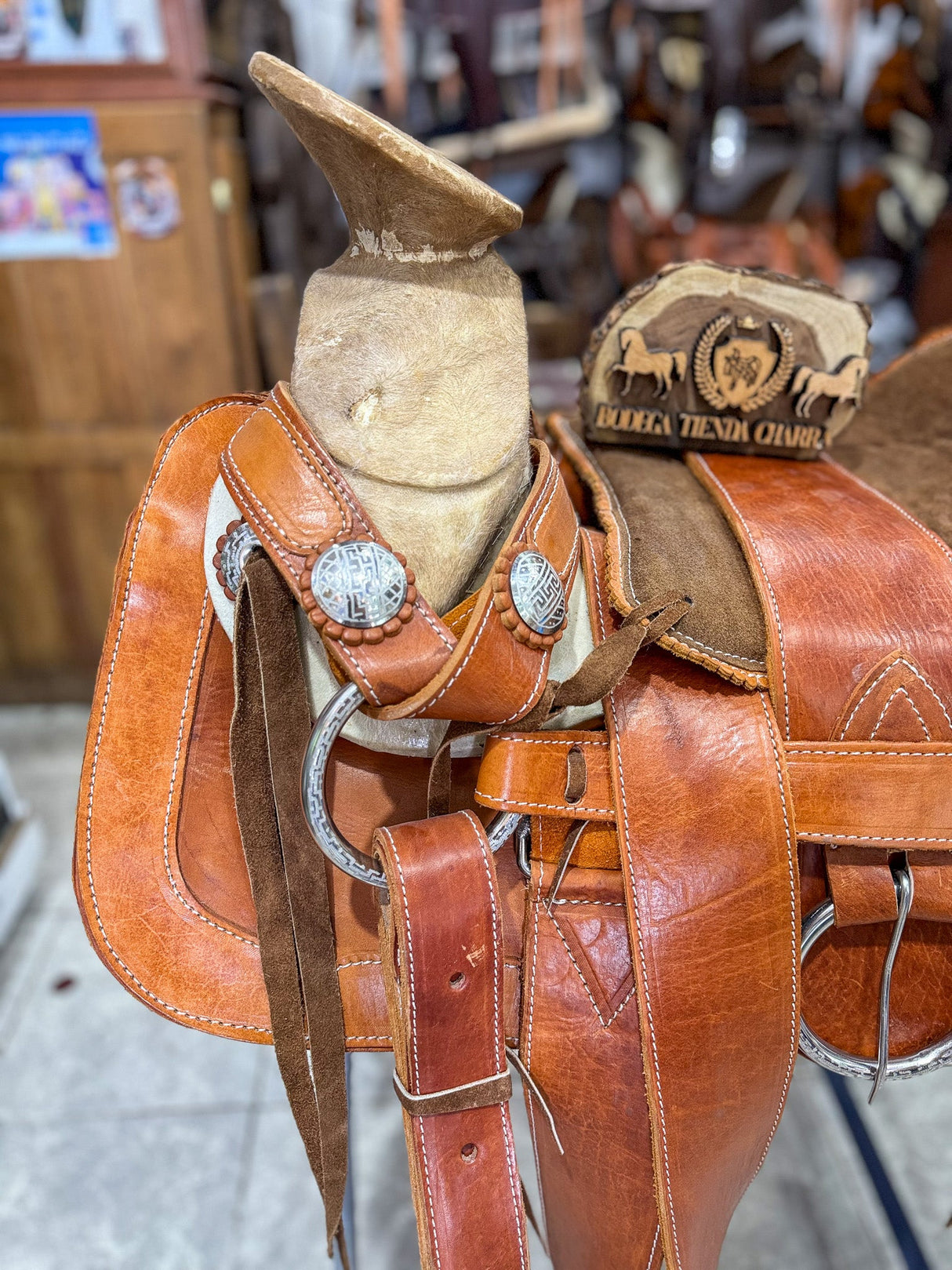 Silla charra clásica con turma y herraje acero monel - Tiendacharra.com - Bodega Tienda Charra