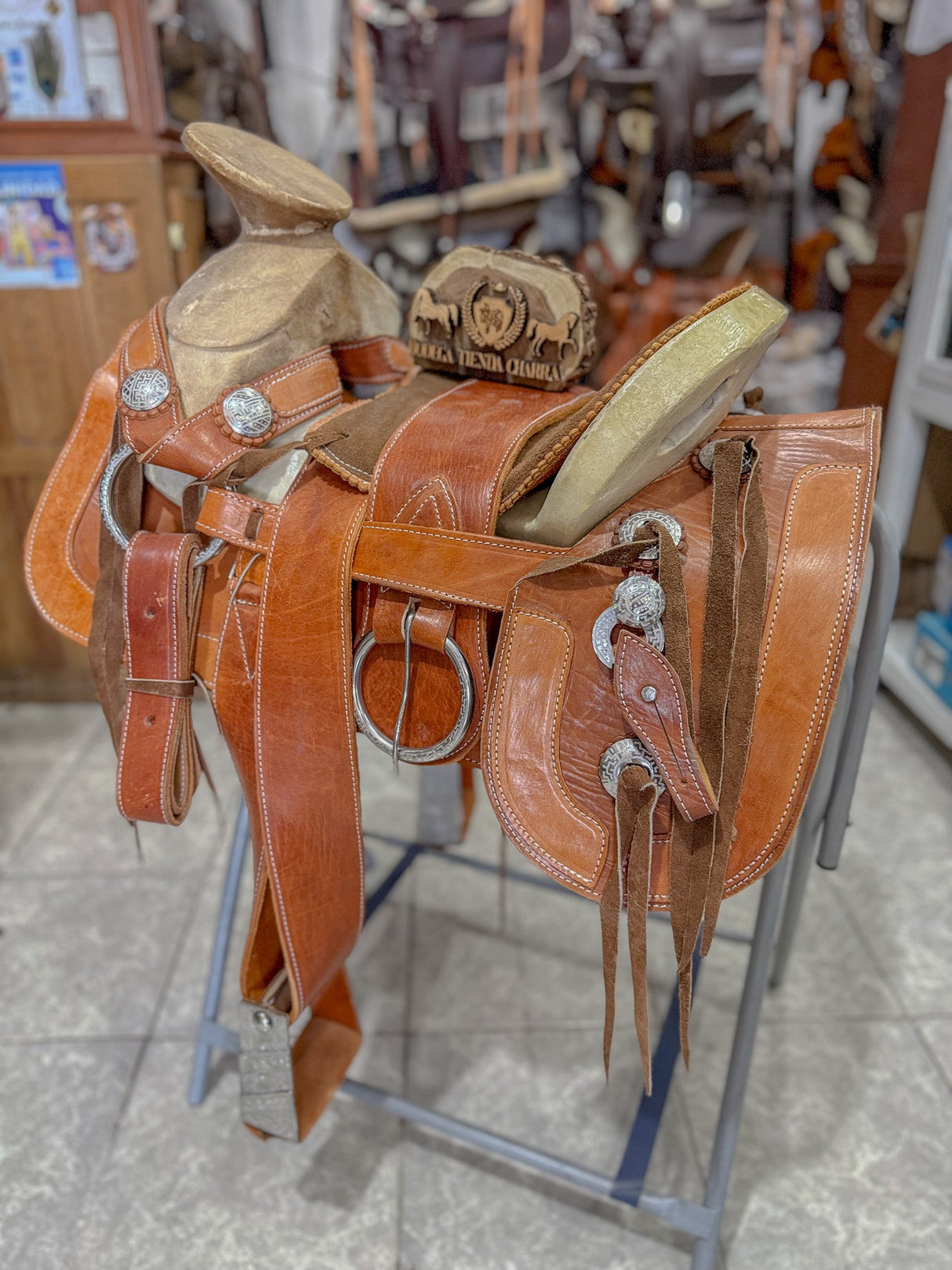 Silla charra clásica con turma y herraje acero monel - Tiendacharra.com - Bodega Tienda Charra