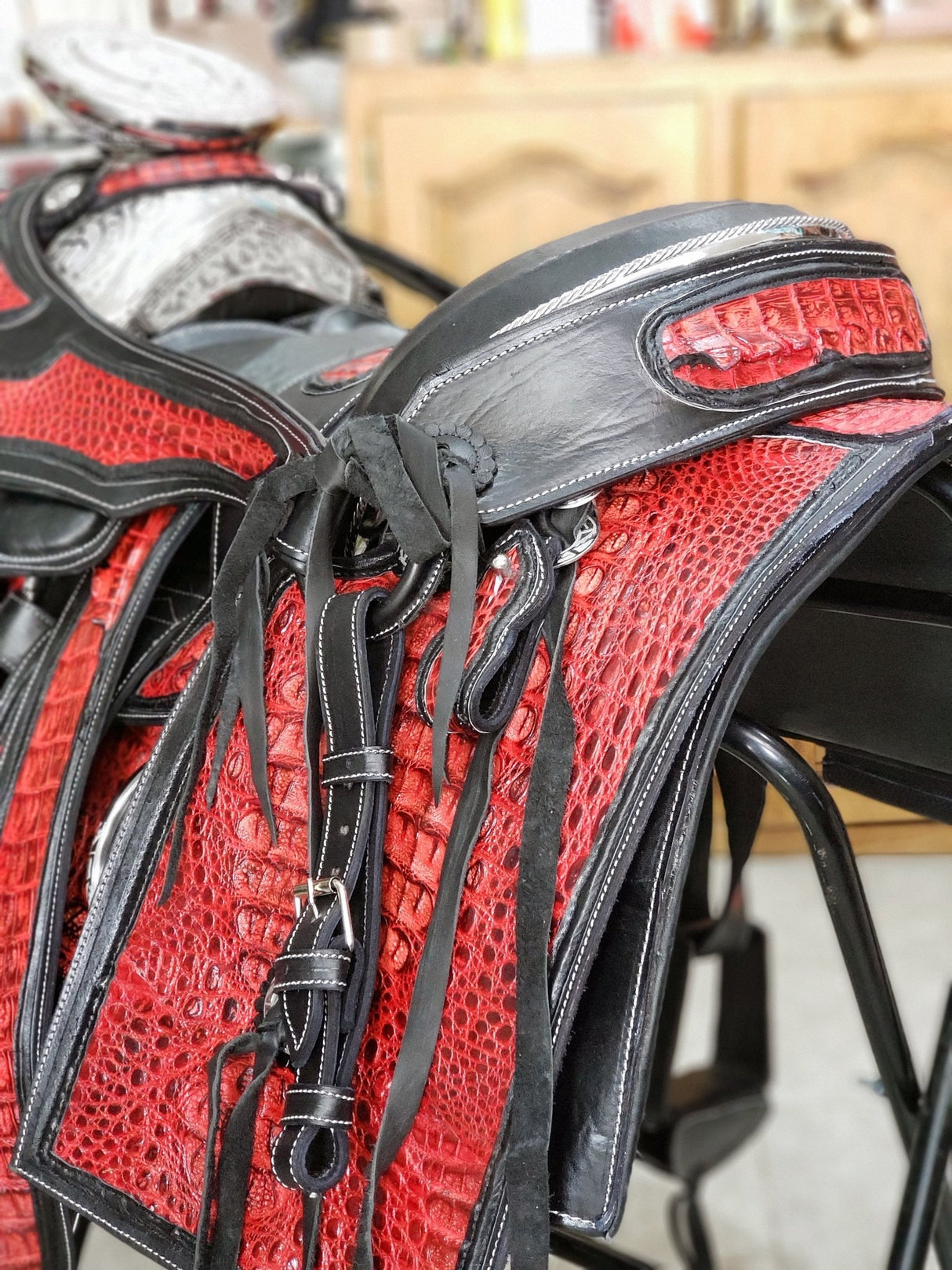 Silla charra cocodrilo original (cuadrada) - Tiendacharra.com - Bodega Tienda Charra