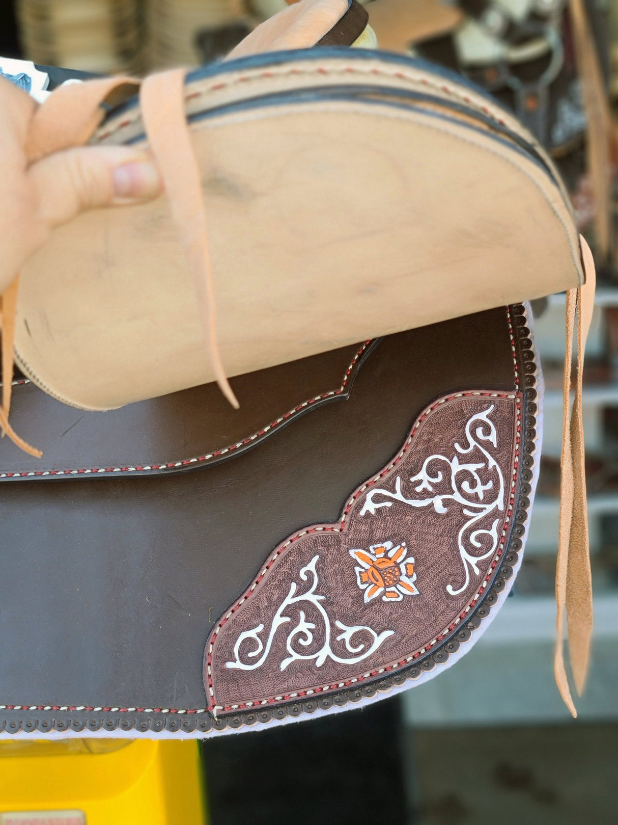 Silla charra cuero americano cosida a mano - Tiendacharra.com - Bodega Tienda Charra