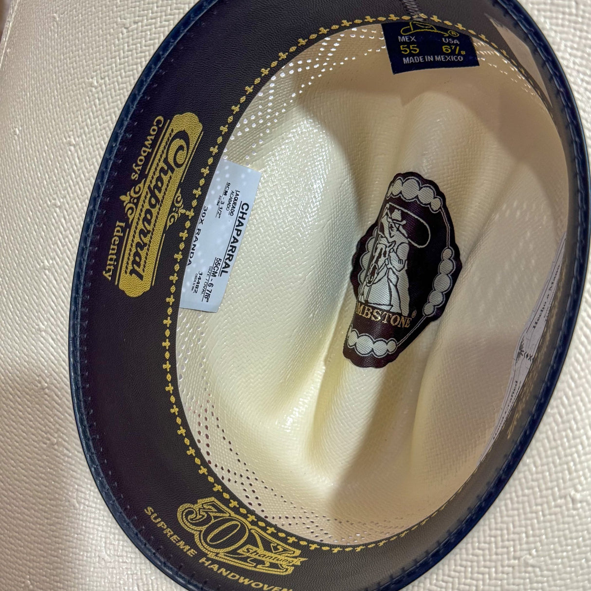 Sombrero Chaparral 30x ventilado Tombstone - Tiendacharra.com - Bodega Tienda Charra