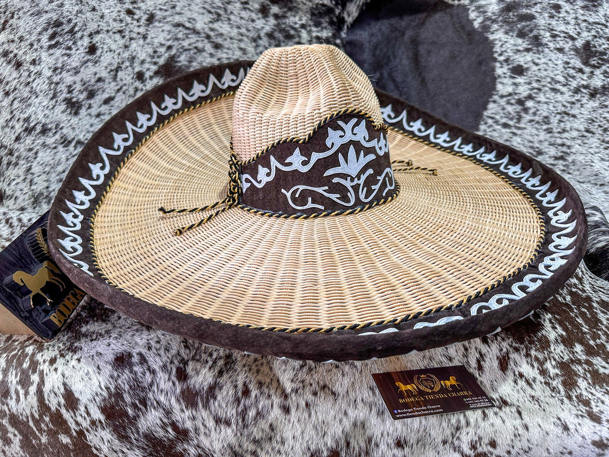 Sombrero charro de mimbre greca charra SGC01 - Tiendacharra.com - Bodega Tienda Charra