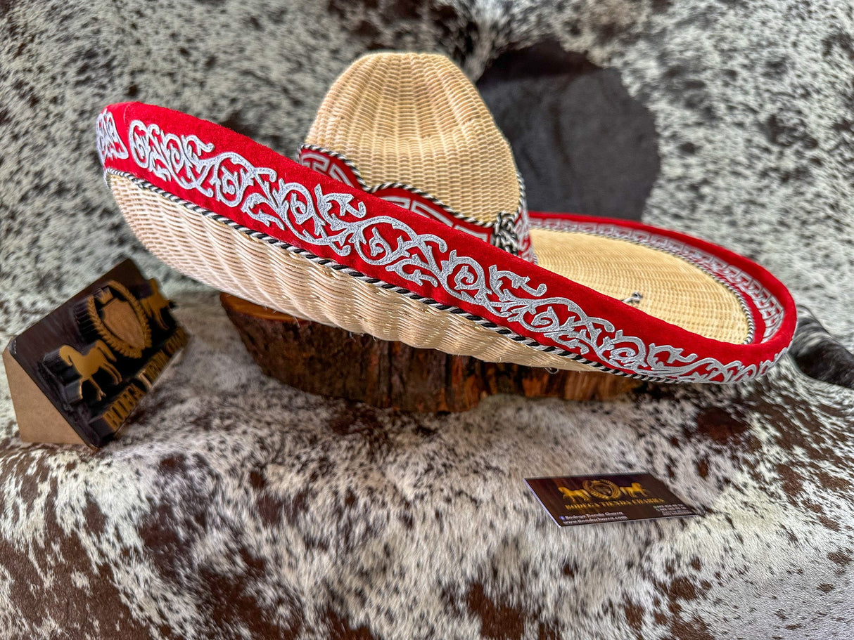 Sombrero charro de mimbre greca charra SGC02 - Tiendacharra.com - Bodega Tienda Charra