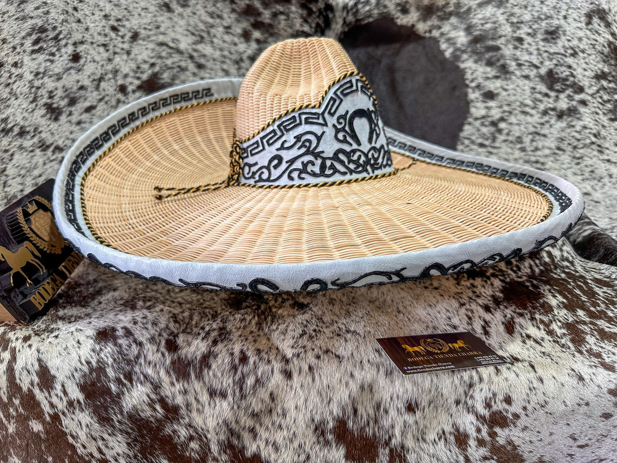 Sombrero charro de mimbre greca charra SGC04 - Tiendacharra.com - Bodega Tienda Charra