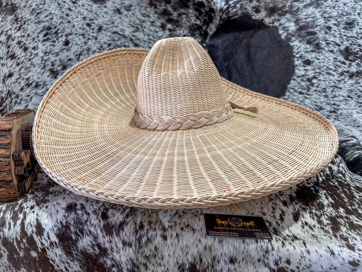 Sombrero charro de mimbre greca charra SGC07 - Tiendacharra.com - Bodega Tienda Charra