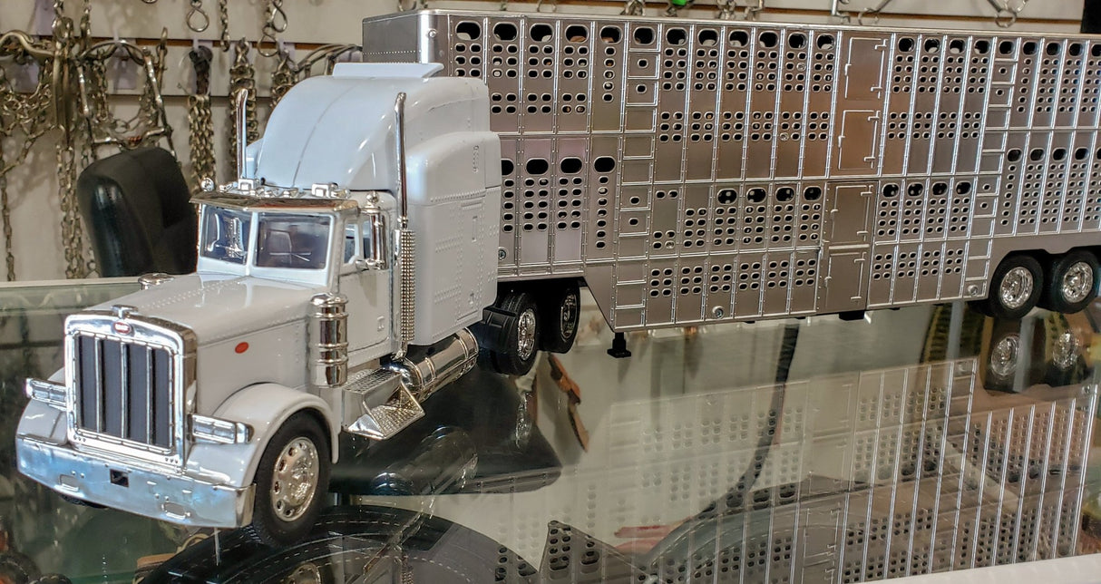 Trailer ganadero Peterbilt escala 1:24 - Tiendacharra.com - Bodega Tienda Charra