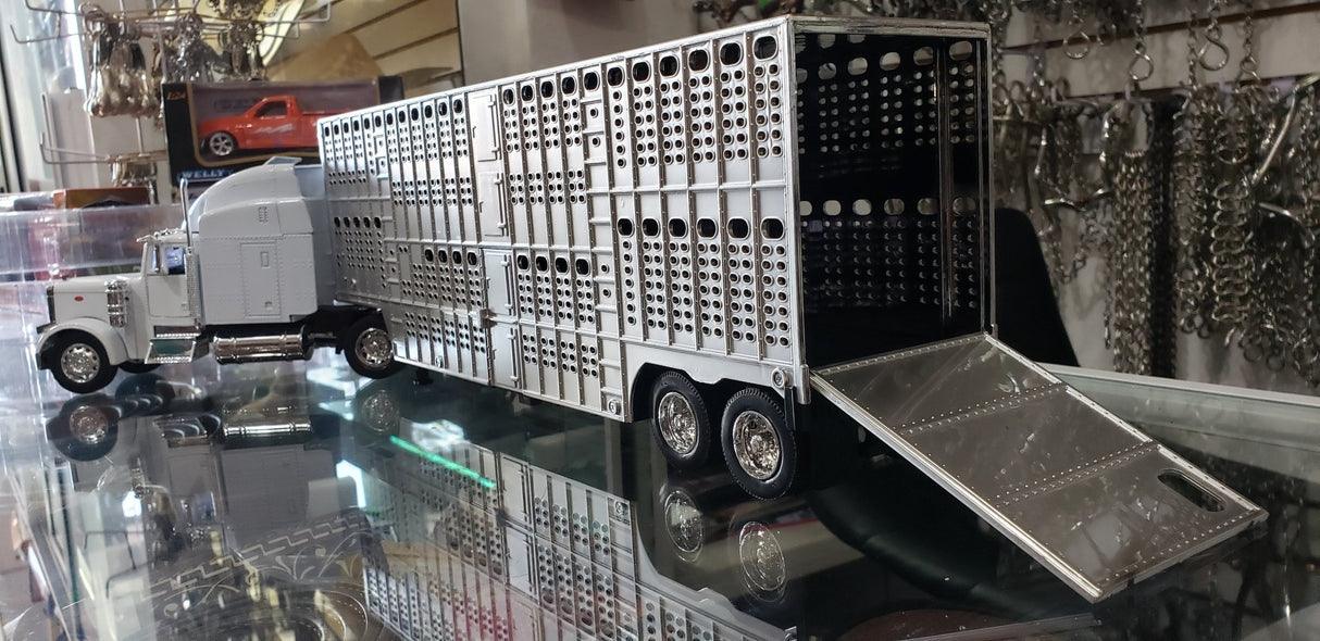 Trailer ganadero Peterbilt escala 1:24 - Tiendacharra.com - Bodega Tienda Charra