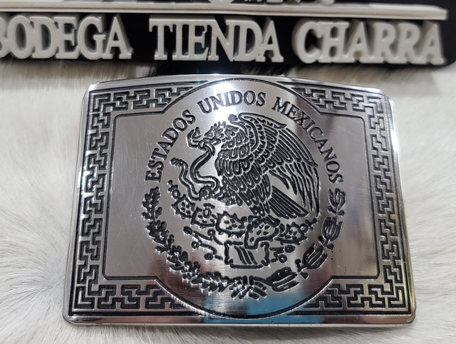 Hebilla acero inoxidable con tinta HCT104 - Tiendacharra.com - Bodega Tienda Charra
