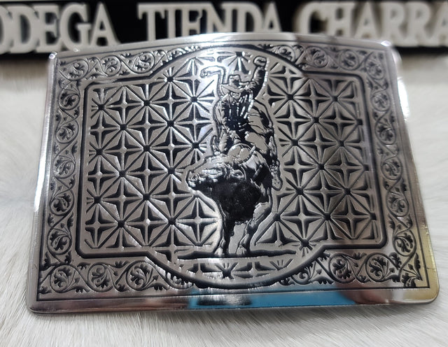 Hebilla acero inoxidable con tinta HCT108 - Tiendacharra.com - Bodega Tienda Charra