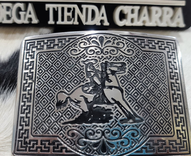 Hebilla acero inoxidable con tinta HCT115 - Tiendacharra.com - Bodega Tienda Charra
