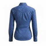 Blusa Vaquera de Dama Yellowstone SDY005 Arina Azul - Tiendacharra.com - Bodega Tienda Charra
