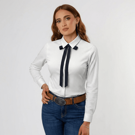 Blusa Vaquera de Dama Yellowstone SDY006 Puntos Blancos - Tiendacharra.com - Bodega Tienda Charra