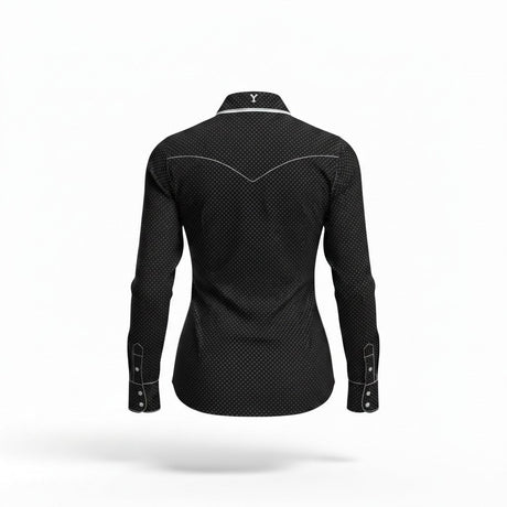 Blusa Vaquera de Dama Yellowstone SDY006 Puntos Negros - Tiendacharra.com - Bodega Tienda Charra