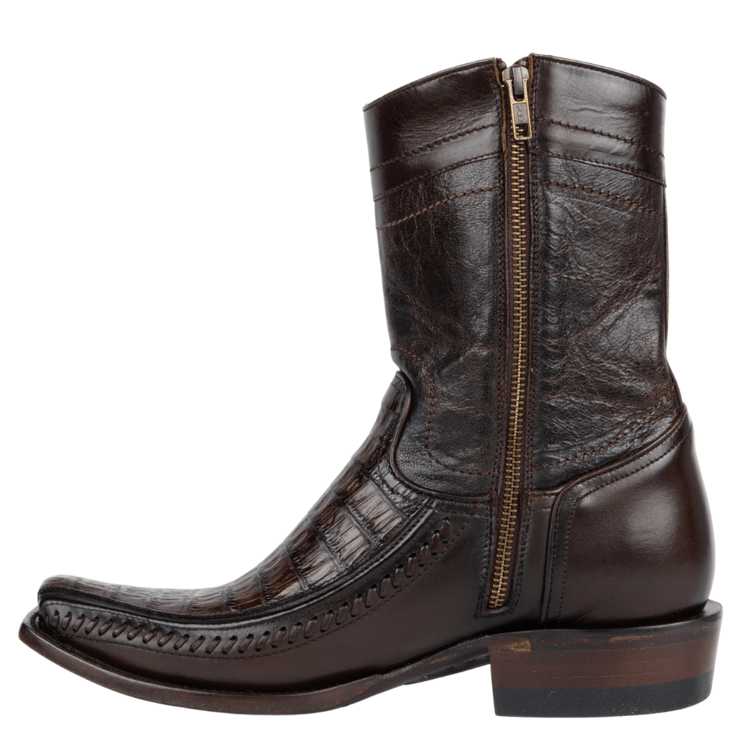 Bota Moderna piel exotica piel Caiman cafe mod Diego 02 - Tiendacharra.com - Bodega Tienda Charra